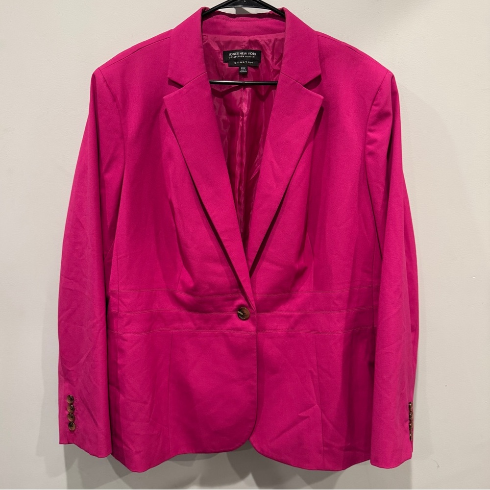 Jones New York Women's Bright Fuchsia Blazer